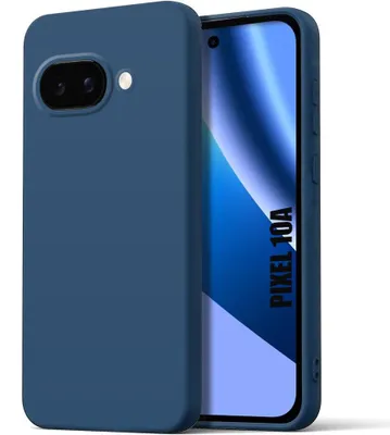 Image de Coque pour Google Pixel 10a, Protection Silicone Liquide Ultra Slim Souple Mat Bleu Marine