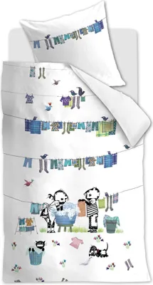 Produktbild von Beddinghouse x Fiep Amsterdam Renforcé-Bettwäsche-Garnitur Wasdag Farbe Multi Größe 135 x 200 cm + 1x 80 x 80 cm