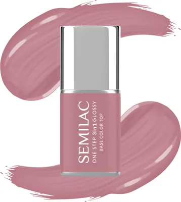 Produktbild von SEMILAC One Step Glossy 3in1 Hybrid-Nagellack S201 Erdrosa 7 ml