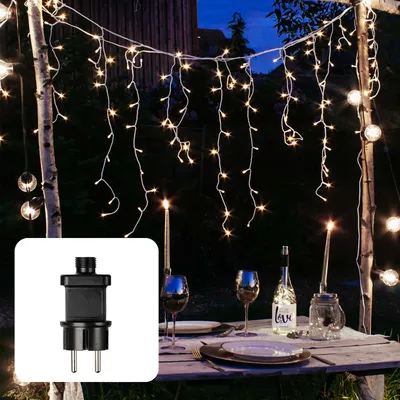 Produktbild von 180-tlg. LED-Eislichtvorhang, warm-weiße LEDs