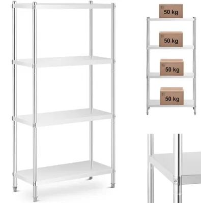 Obrázok produktu pre Kovový skladovací regál na catering do 200 kg 90 x 40 x 180 cm