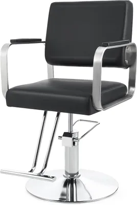 Productafbeelding van Kapsalonstoel met hydraulische pomp. Kapsalonstoel, 360° draaibaar. Kapsalonstoelen, kappersstoel, verstelbaar, met voetsteun, geschikt voor kapsalons, kapperszaken, spa's en tattoostudio's. Draagvermogen: 200 kg