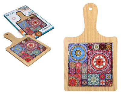 Produktbild von Hanipol Keramik-Holz Untersetzer Marokkanisches Design