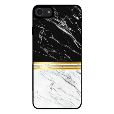 Produktbild von Smartphonica Handyhülle für iPhone 7/8 Marmor-Look - Rückseite Marmorhülle - Schwarz Weiß
