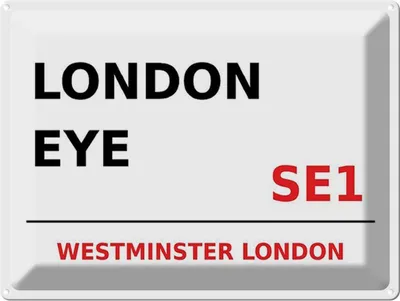 Produktbild von vianmo Blechschild 30x40 cm London Westminster London Eye SE1
