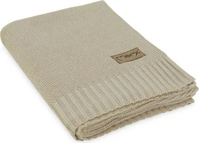 Obrázok produktu pre Detská pletená deka MoMi HUG béžová
