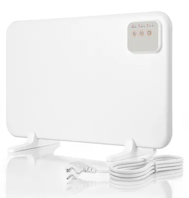 Image de Panneau chauffant infrarouge de 120W pour table, avec minuterie, 3 niveaux de puissance et pieds stabilisateurs