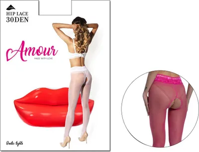 Produktbild von Rosa Strumpfhose mit offenem Schritt 5-6 Pink Bonbon