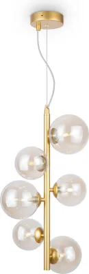 Produktbild von Maytoni Pendelleuchte Dallas 6x G9 excl. Gold aus Metall 1100 Lumen 28W für Küche, Schlafzimmer, Wohnzimmer, Esszimmer, Lobby