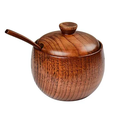 Immagine prodotto di Scatola diin legno, barattolo per spezie, portaspezie in legno, contenitore per spezie