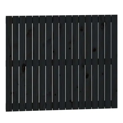 Produktbild von Wand-Kopfteil Schwarz 108x3x90 cm Massivholz Kiefer