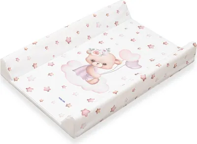 Produktbild von Baby Mix Bear Wickelauflage mit Versteifung, 47x70 cm, rosa