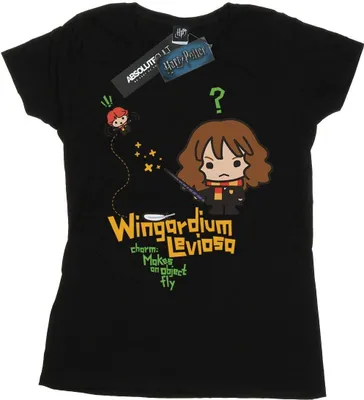 Produktbild von Harry Potter - "Hermione Granger Wingardium Leviosa Junior" T-Shirt für Damen BI48619 (L) (Schwarz)