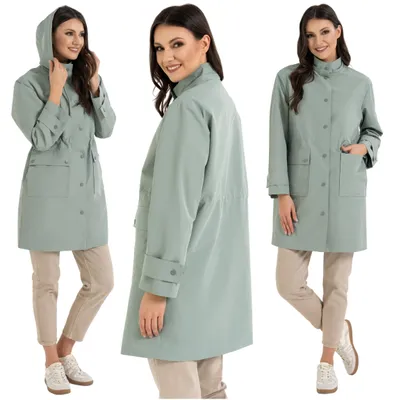 Produktbild von Damen Parka - wasserdichte Jacke Größe M - Übergangsjacke grün - Moraj
