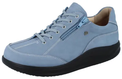 Zdjęcie produktu dla Finn Comfort Otaru buty niskie, damskie, wygodne, skórzane, niebieskie, Finnamic - buty damskie, wygodne buty sznurowane, niebieskie, skóra (nubuk)