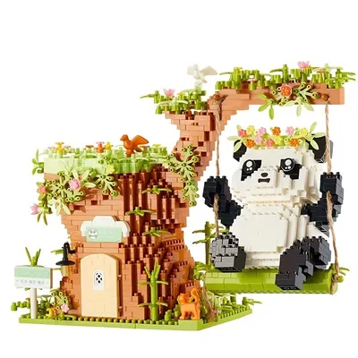 Productafbeelding van Minicee Panda Bouwsets – Bureauorganizer & Decoratie, Doe-het-zelf set