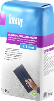 Produktbild von Knauf Mineralputz Diamant 10 kg 2,8 mm Körnung reinweiß
