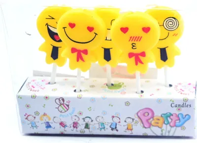 Produktbild von 5x Geburtstagskerzen Herzen & Schmetterlinge - Bunte Tortenkerzen - Süße Kuchendeko für Kinder
