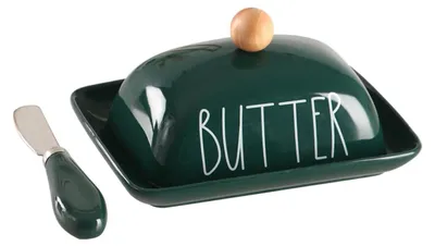 Produktbild von Kleine Butterdose mit Deckel und Bambusknopf