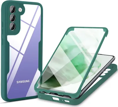 Obrázek produktu pro Samsung Galaxy S22+ 5G Ochranné pouzdro, vestavěný 360° ochranný kryt displeje pro mobilní telefon Samsung S22 Plus 5G Green