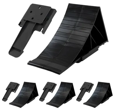 Produktbild von 4x Unterlegkeil mit Halter Tragkraft 3t Kunststoff Bremskeil Radkeile für PKW Anhänger Wohnmobil