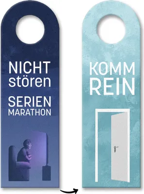 Produktbild von Nicht stören Serienmarathon oder komm rein Türhänger mit Fernseher Motiv