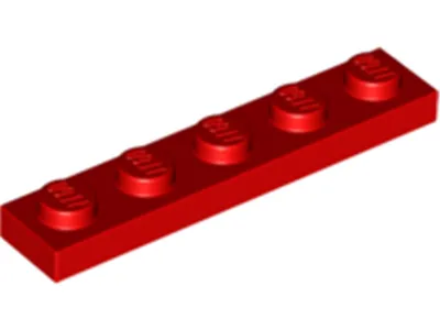 Produktbild von Lego® 1x5 Platte 78329 - 250 Stück Rot