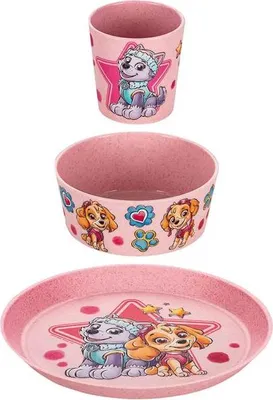 Image de Set Vaisselle Pat Patrouille Rose Vaisselle Enfant Durable Pat Patrouille - Koziol