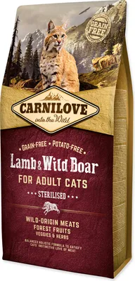Produktbild von Carnilove Feline Erwachsene Sterilisiertes Eberlamm 6Kg