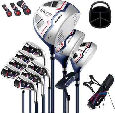 Produktbild von GOPLUS Herren Golfschläger Set, 11-teiliges Golfset für Männer, Golf Schlägersetzer mit Regenschutz, Schirmhalter