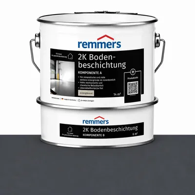 Produktbild von Remmers 2K Bodenbeschichtung basaltgrau 5 kg, Beton- und Bodenfarbe