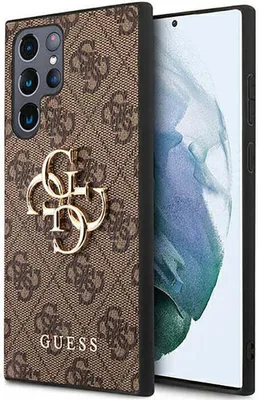 Produktbild von Guess 4G Big Metal Logo - Samsung Galaxy S23 Ultra Hülle (Braun)