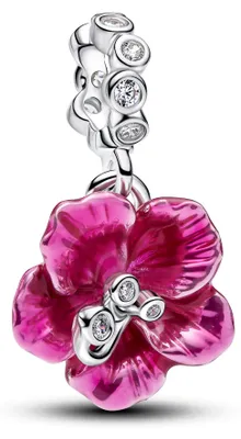 Produktbild von Pandora Charm-Anhänger Hibiskus Zirkonia Sterling-Silber 794698C01