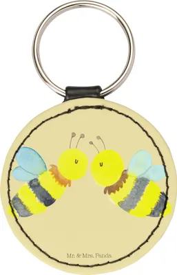 Produktbild von Mr. & Mrs. Panda Anhänger Biene Liebe - Gelb Pastell - Geschenk, Schlüsselanhänger, Hummel, für schlüssel, Taschenanhänger, Modern, mini