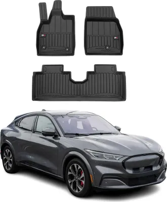 Image de OMAC Tapis de sol en caoutchouc pour Ford Mustang Mach-E 2020-2025 Noir Premium