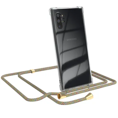 Produktbild von EAZY CASE Handykette kompatibel mit Samsung Galaxy Note 10 Plus, Handyhülle mit Umhängeband, Handykordel, Schutzhülle Clear, Band in Bunt