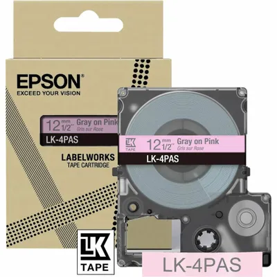 Produktbild von Epson Colour Tape – Pink/Grey 12mm(8m) – LK-4PAS, Grau, Pink, Wärmeübertragung, LabelWorks LW-C410, 1,2 cm, 1 Stück(e), 70 mm