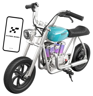 Produktbild von Hyper Gogo Pioneer 12 Plus Kinder-Elektromotorrad mit App und Bluetooth – Blau