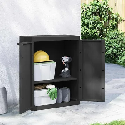 Produktbild von Außenaufbewahrungsbox, Schwarz, 65 x 37 x 85 cm