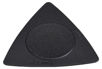 Produktbild von Gitarrenplektren in verschiedenen Stärken (0,5/0,75/1,0 mm), Schwarz