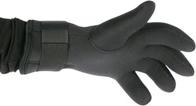 Produktbild von Neoprenhandschuhe - Wassersporthandschuhe mit vorgebeugten Fingern - 4mm Dicke - Schwarz