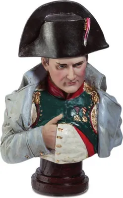 Produktbild von Büste Napoleon bunt mit Mantel und Hand in der Jacke