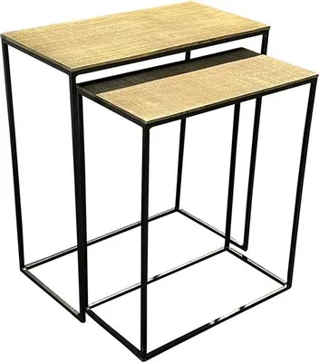 Immagine prodotto di Kaheku Oppdal consolle con set di 2 tavolini d'oro 123503038