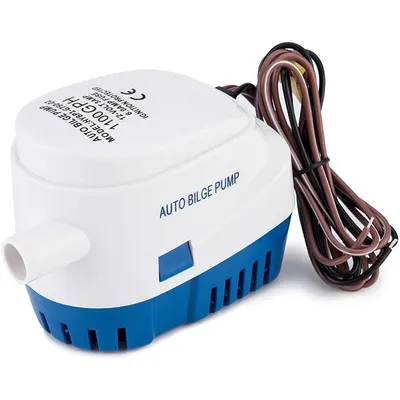 Produktbild von Automatische Bilgenpumpe, Bilgenpumpe 12V Automatisch, 1100GPH/70LPM Lenzpumpe Bilgenwasser-Pumpe mit Schwimmschalter