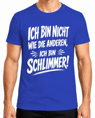 Imagen del producto de Camiseta azul "Statement Sarkasmus Rebell" para hombre, talla XXL
