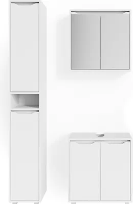 Produktbild von Badmöbel-Set Vicco Ruben Weiß 3 Teile, mit Hochschrank, Model 36210