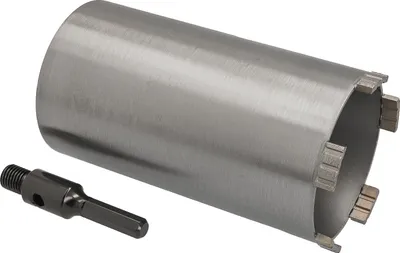 Produktbild von Diamantbohrkrone Ø 102 mm Nutzlänge 180 mm mit 6-kant-Aufnahme 100 mm Segmenthöhe 10 mm Diamant Bohrkrone Trockenbohrkrone Kernbohrer Betonbohrkrone Kernbohrkrone BTEC