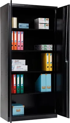 Produktbild von Aktenschrank 80 x 180 cm schwarz