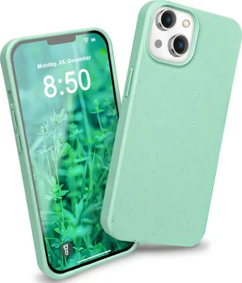 Produktbild von Hülle für iPhone 14, Nachhaltiges Öko Case Umweltfreundlich Natur Eco Cover Türkis