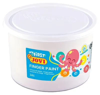 Zdjęcie produktu dla Farba do malowania palcami JOVI w słoiczku 500 ml - biały